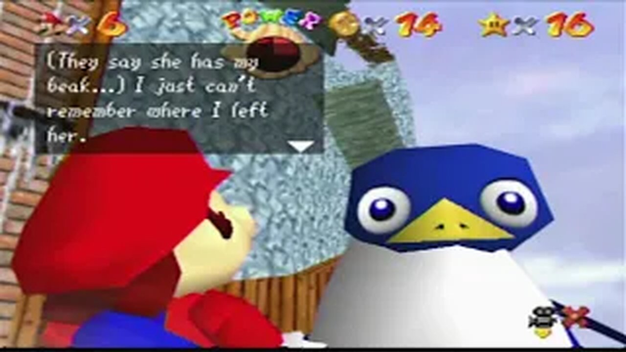 Super Mario 64 Playing in the Snow