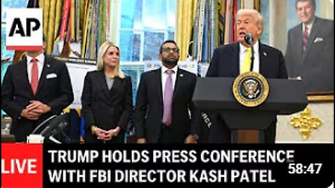 hottest news right now - LIVE: Trump holds press conference with FBI Director Kash Patel