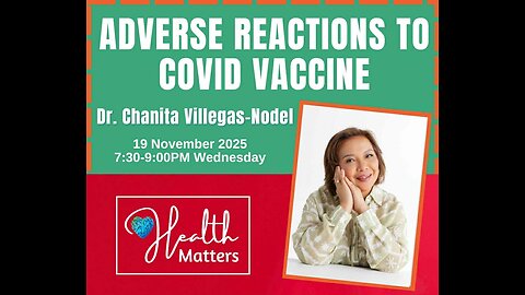 HM Session 127 Adverse Reactions to Covid Vaccine with Dr. Chanita Villegas-Nodel