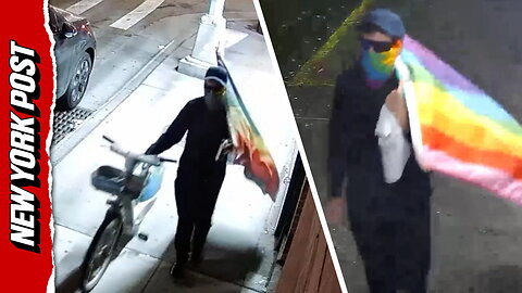 Rainbow-flag waving vandal wanted by police for defacing three New York City churches