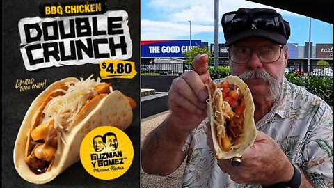 Guzman y Gomez BBQ Chicken Double Crunch Taco Review 🇦🇺 | $4.30 Worth It? 🇦🇺