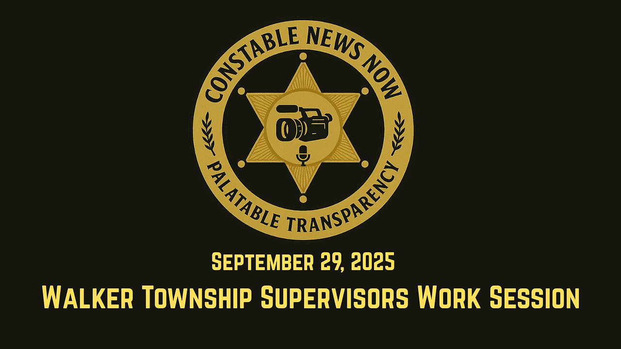 Walker Township Supervisors Work Session Sept. 29, 2025