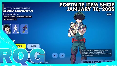 MY HERO ACADEMIA & LETHAL COMPANY IS BACK! FORTNITE ITEM SHOP (January 10, 2025)