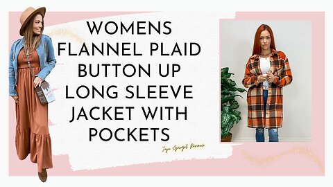 Women's Flannel Plaid Button up long sleeve jacket with pockets review