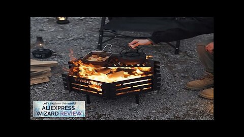 ShineTrip Outdoor Camping Carbon Steel Fire Table Detachable and Foldable High Temperature Review