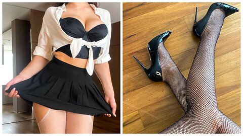 Shiny White Stockings vs Black Pantyhose with Crystals ✨ TRY ON || Excinderella