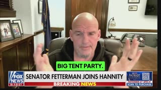 Sen. John Fetterman (D-PA), hands up, telling it like it really is...