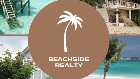 Colorful Gold Tan Beach House Rental Real Estate Facebook Video_Moment