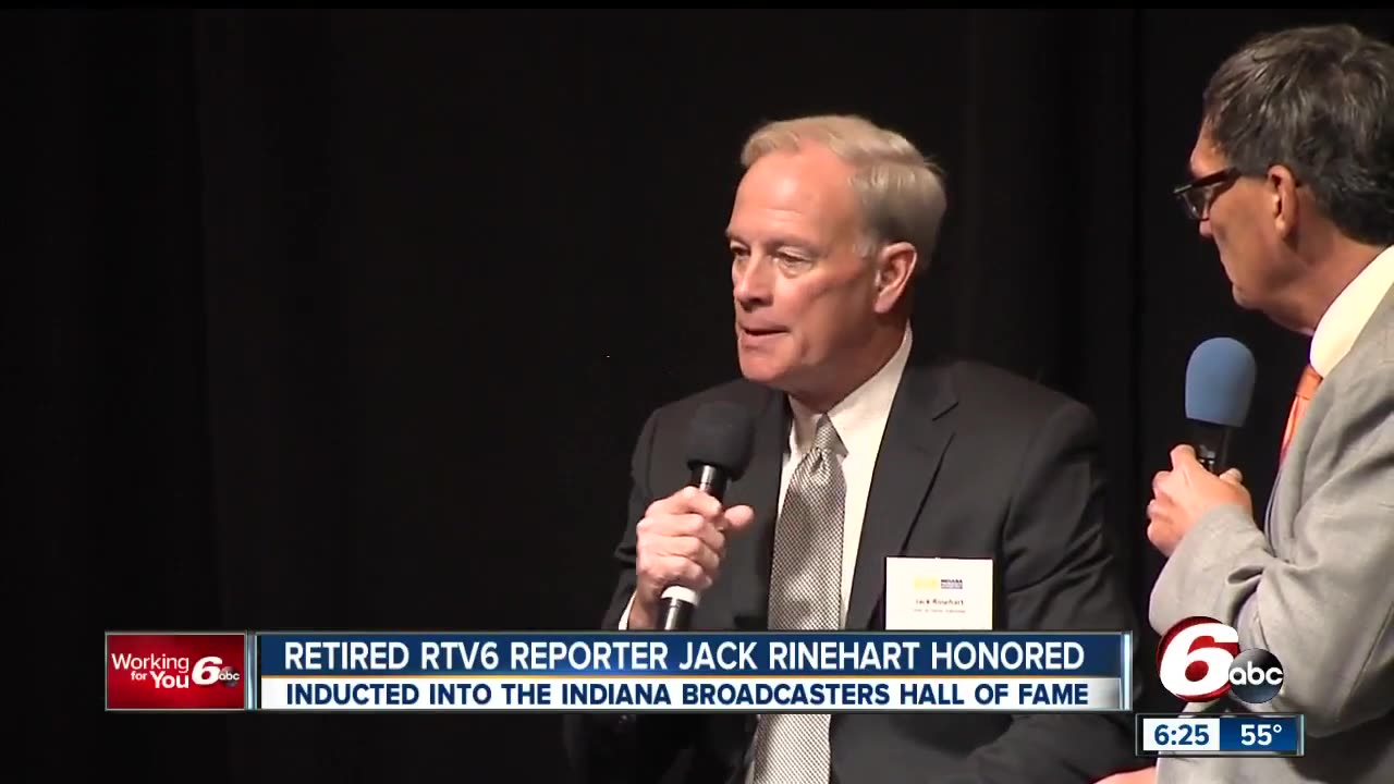 November 3, 2017 - WRTV Reporter Jack Rinehart Inducted Into Indiana Broadcast Hall of Fame