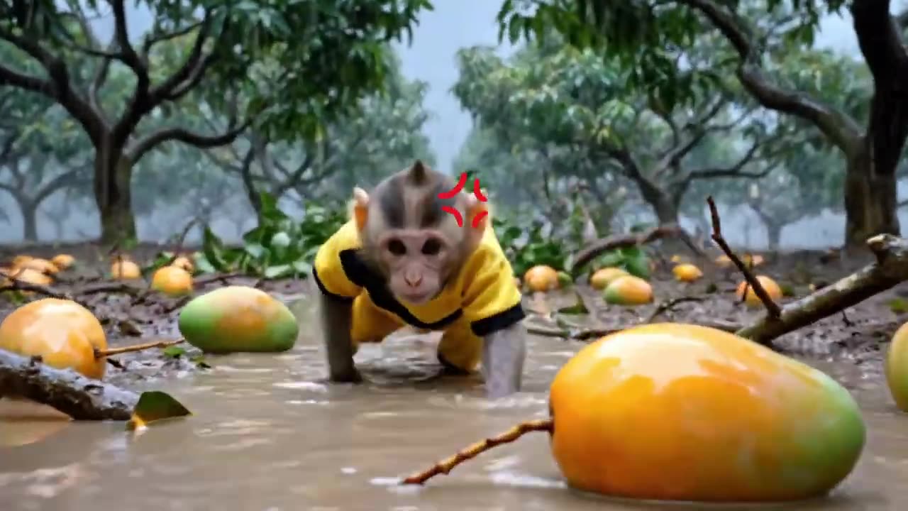 Monkey Drives Tractor to Harvest Ripe Oranges! – Monkey Farm Work🍅🚜🐱🐯