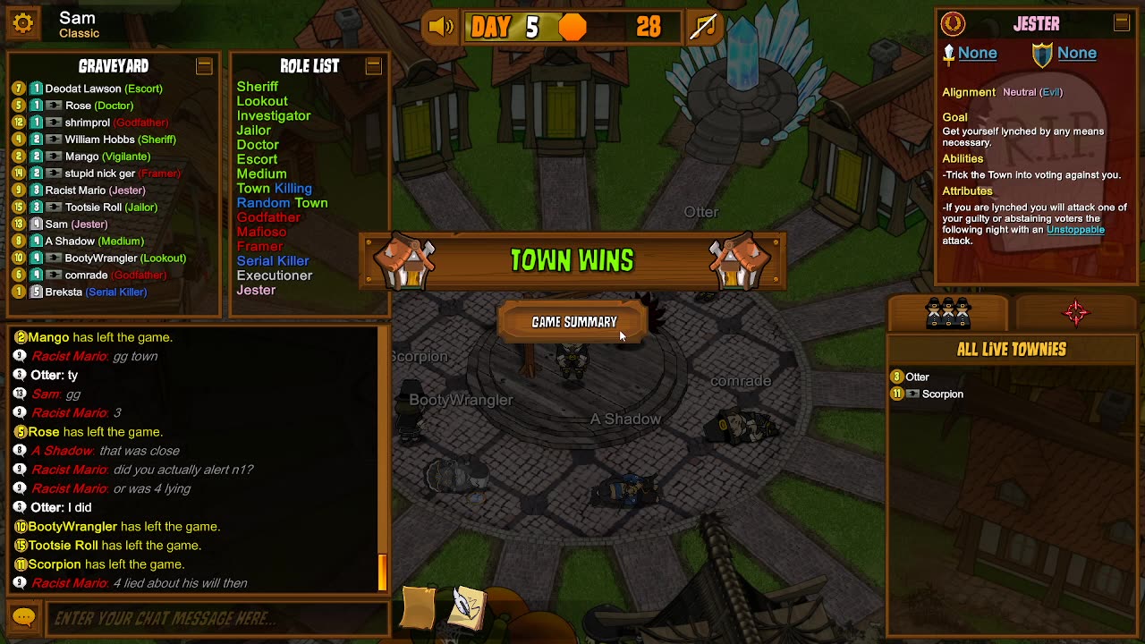 Exe Turned Jest Win | Town of Salem (2022/03/14)