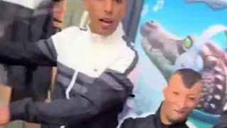 Inbred illegals in France show off the designer clothes they received for free