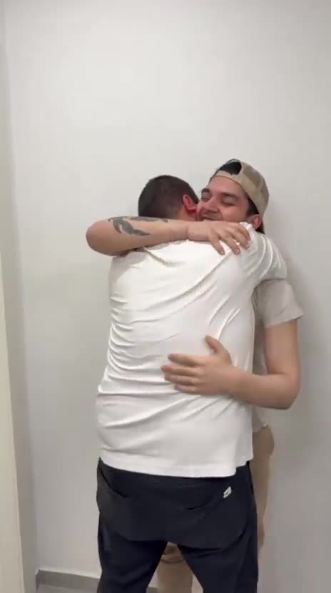 Very moving reunification of a father with his son who was held hostage by Hamas