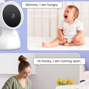 ARENTI Baby Monitor, 2K/3MP WiFi 6 Camera and Audio, 5-inch Wireless Screen,