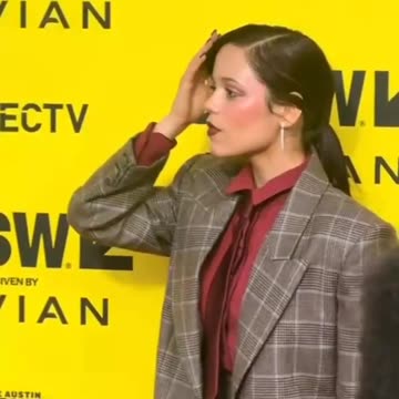 Jenna Ortega in Oscar de la Renta Fall 2025 at the SXSW .