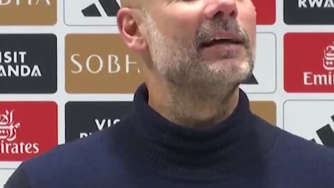 Pep Guardiola's reaction to Myles Lewis-Skelly mimicking Erling Haaland's celebration