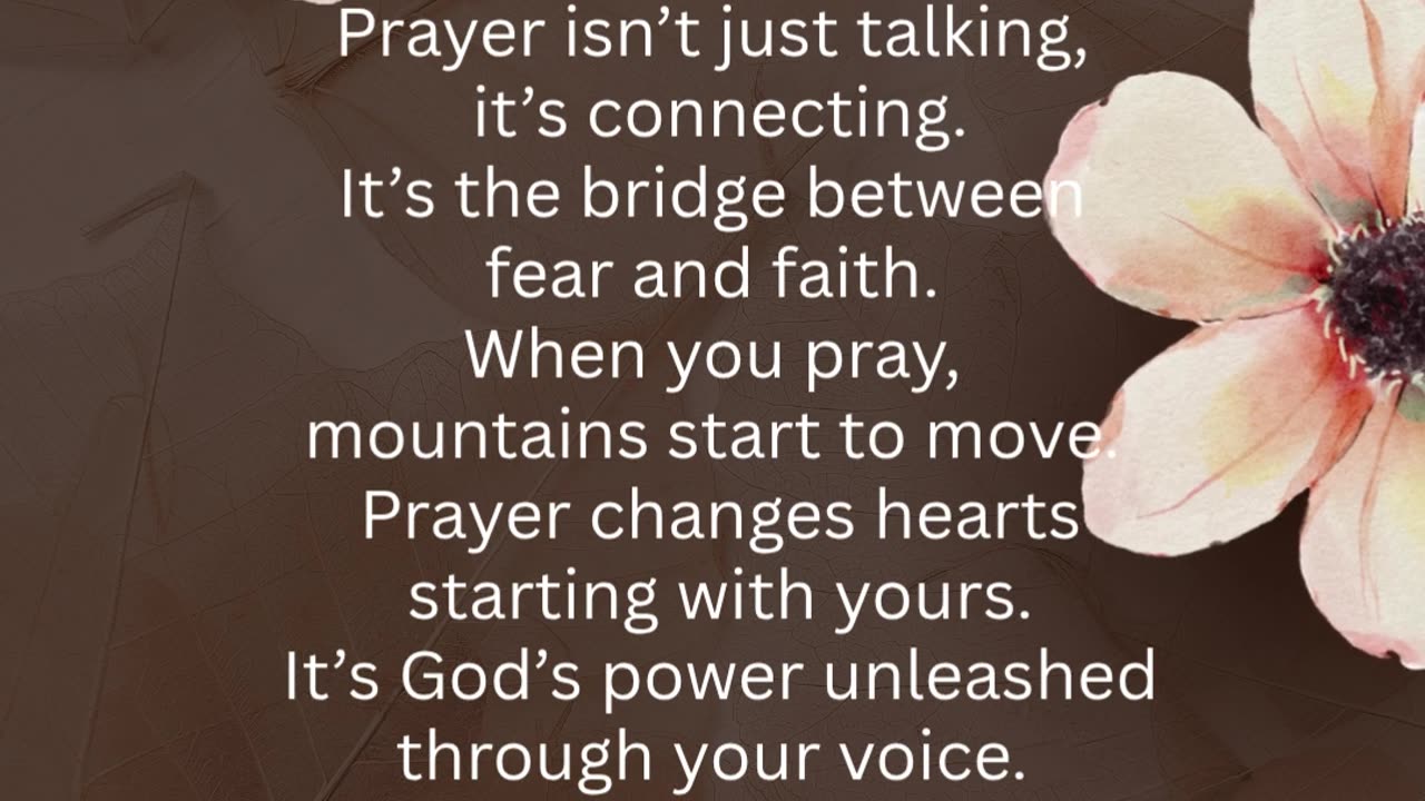 Prayer changes everything