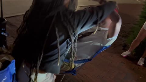 The tolerant left attacks Cam Higby at Union Station