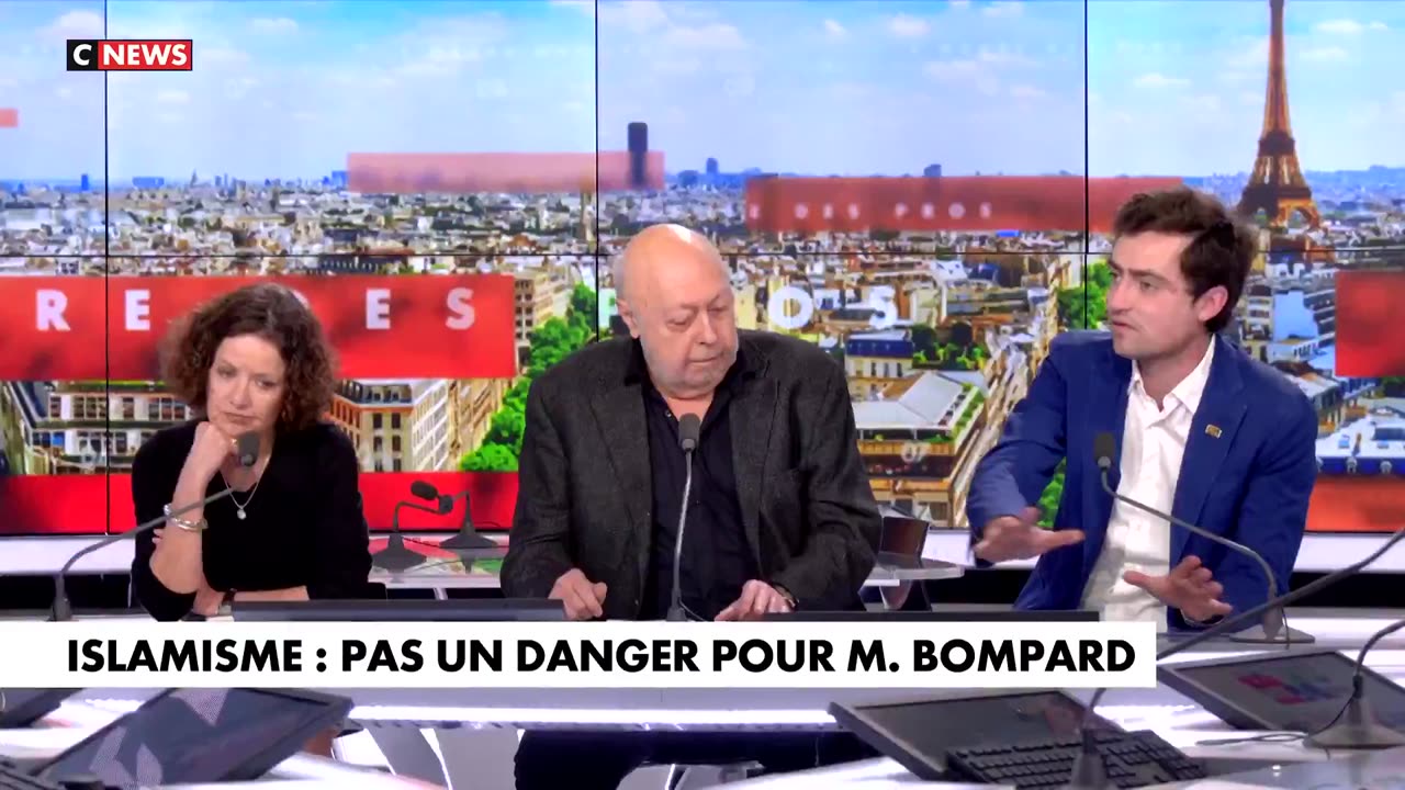 Manuel Bompard affirmant que l'islamisme n'était pas un danger pour la France