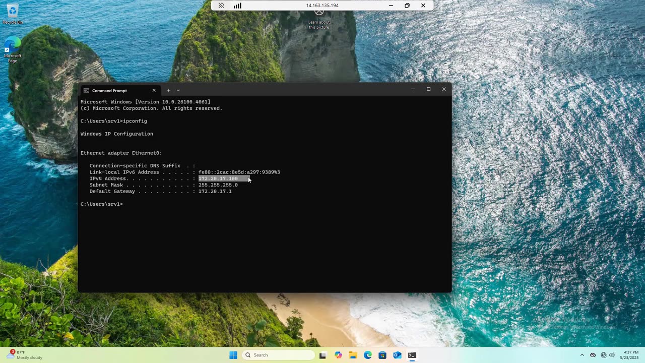Fortigate, how to port forwarding for inside and outside access