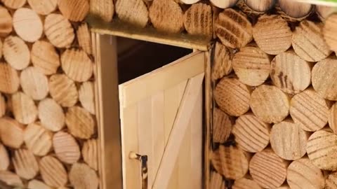 ECO mini house from small wooden for a happy squirrel family diy backyard woodwork fyp