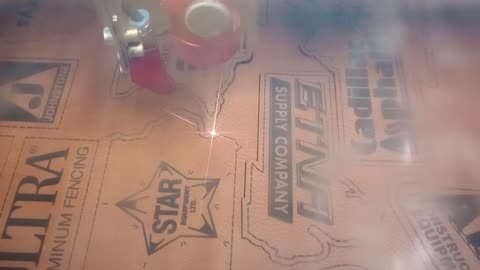 Laser engraving and cutting of leather patches
