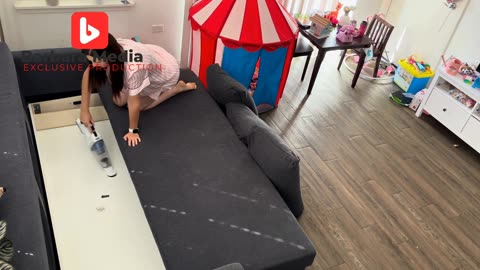 Deep Cleaning Sofa & Room with Vacuum ｜ Housewife ASMR