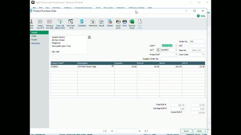 Sage 50 Purchase Order Processing Using Barscan