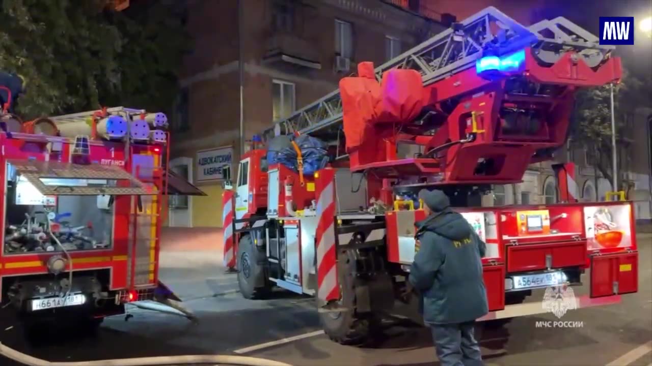 Emergency Response in Lugansk: Fire on Taras Shevchenko Street