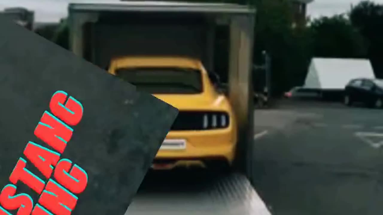 Watch This Ford Mustang Jump Into an Enclosed Trailer!