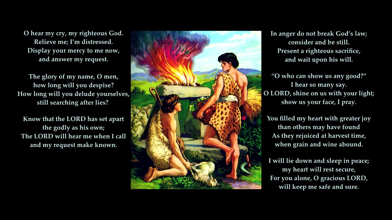 Psalm 4 in full. Tune: St. Columba