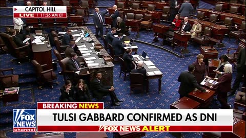 Tulsi Gabbard confirmed as Director of National Intelligence.