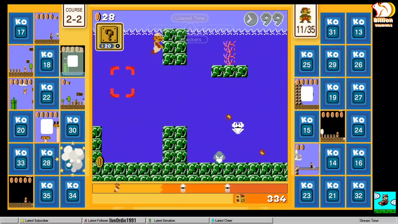 Super Mario Bros. 35 Course 2-2 in 43 seconds