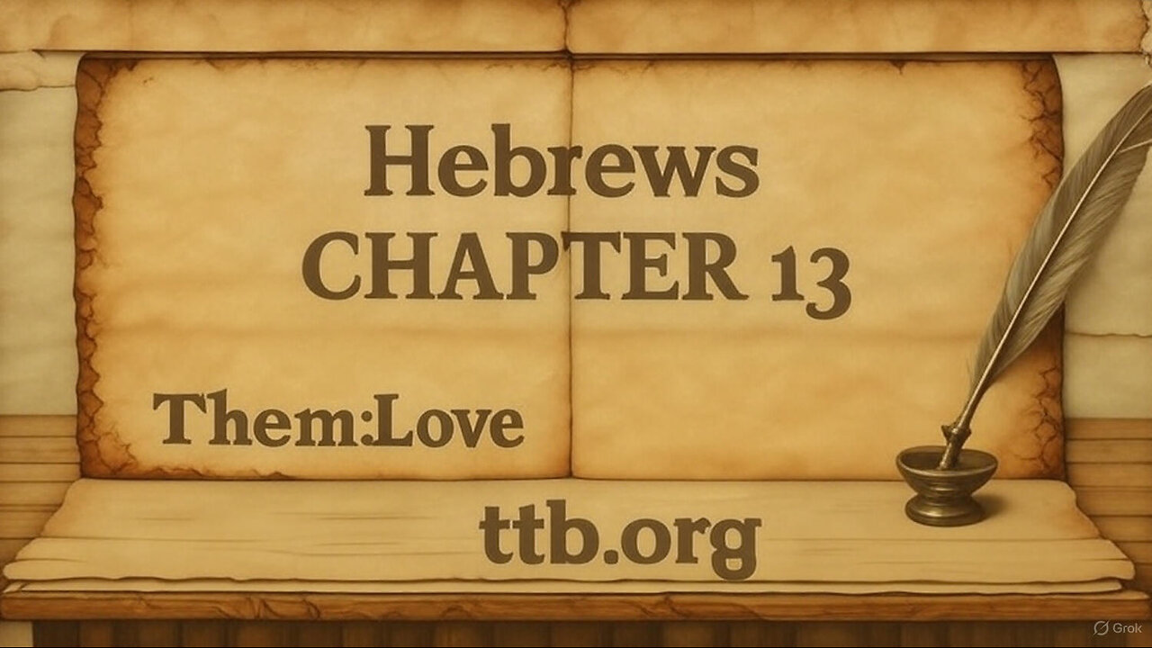 Hebrews Chapter 13 (Bible Study)
