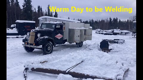 1938 GMC Service Truck Stuck in the Deep Hard Packed Snow Even with Tire Chains Feb 06 2025