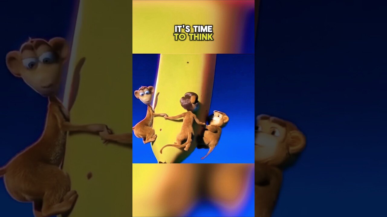 Three Monkeys' Adventure to a Giant Banana in Space😱