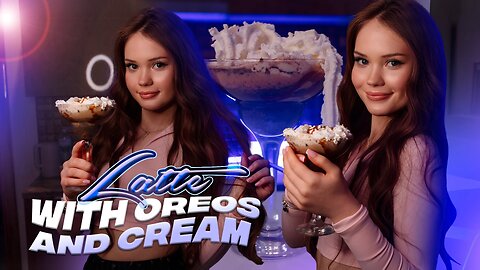 Latte with Oreo Cookies and Cream