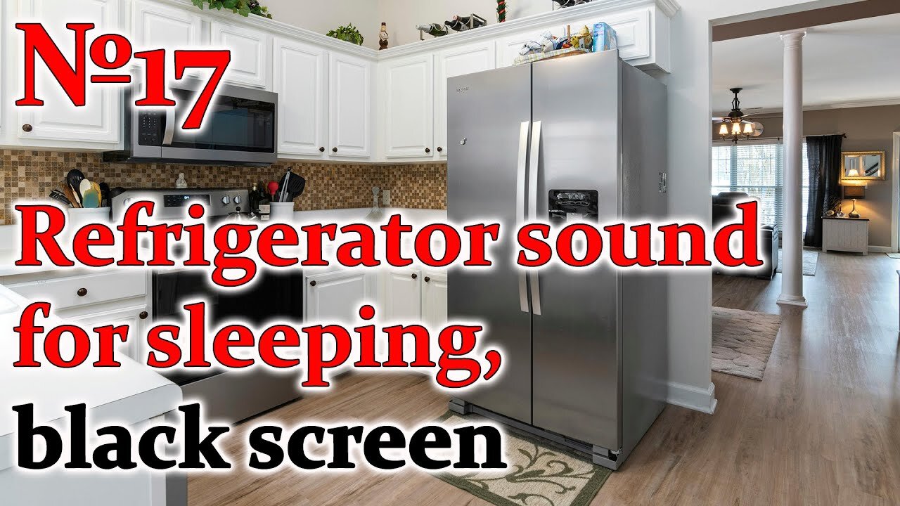 Refrigerator sound for sleeping, black screen №17