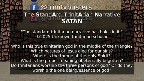 Trinitybusters Live Stream 17th January 2025 - The Standard Triniarian Narrative Has Holes In It