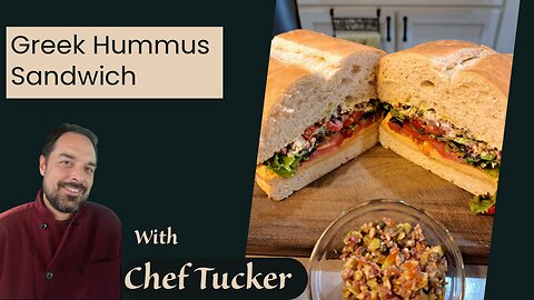 Quick Greek Hummus Sandwich