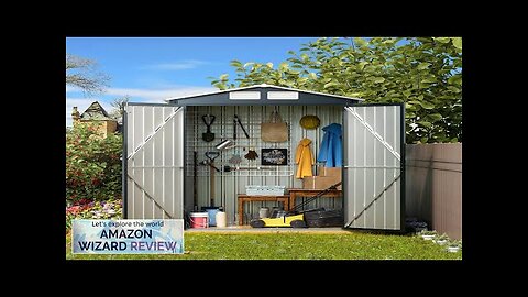 5x3X6.3FT Vertical Outdoor Steel Storage Shed with Double Lockable Doors and Frame Review