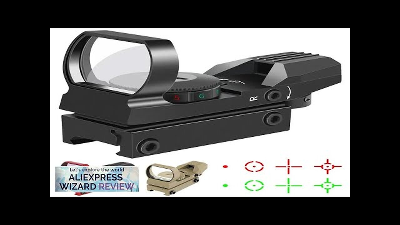 Tactical Riflescope Hunting Optics Red Green Projected Dot Sight Reflex 4 Reticle Review