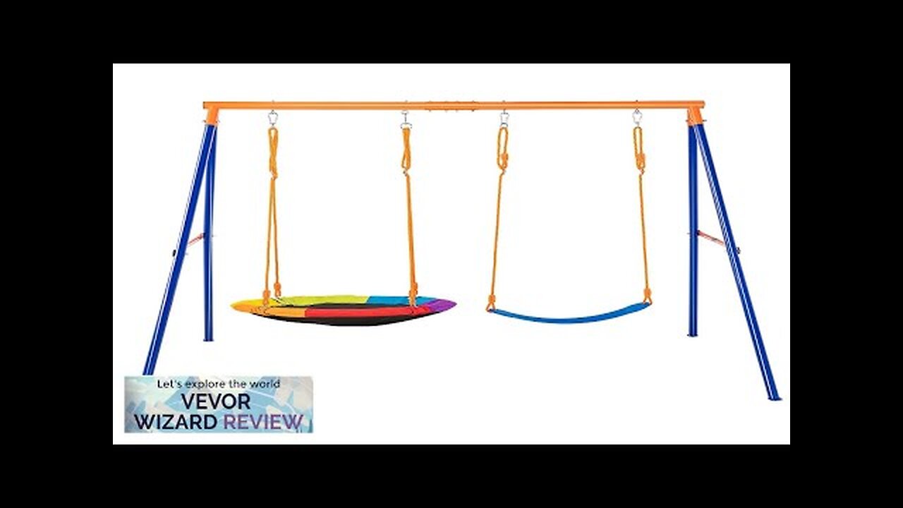 VEVOR Swing Sets for Backyard 1 Saucer 1 Belt Swing Seat A-Frame Review