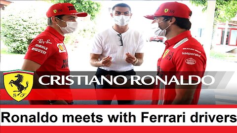 Cristiano Ronaldo meets with Ferrari drivers in Fiorano