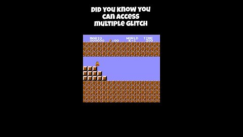 Minus worlds in Super Mario