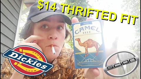 Smoking a Camel Blue Cigarette + $14 Thrifted Fit