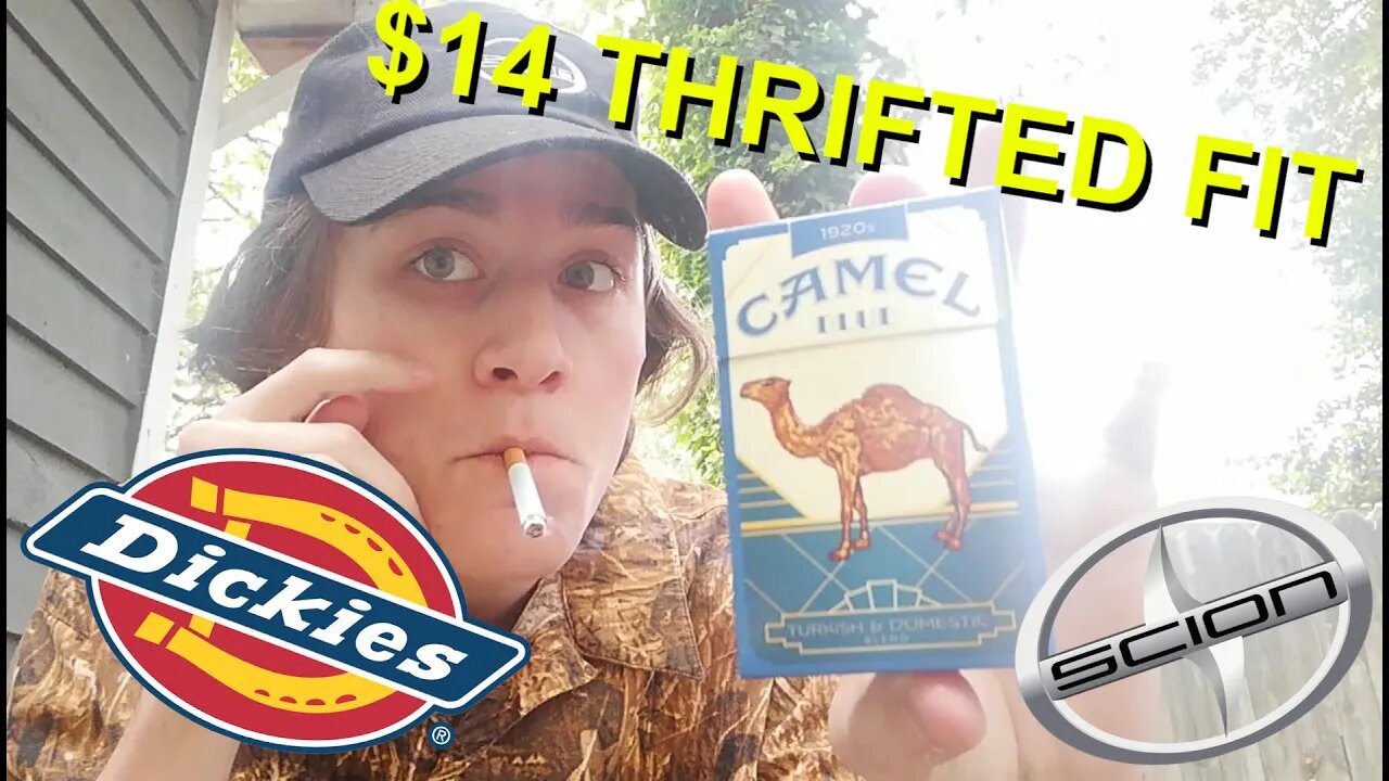 Smoking a Camel Blue Cigarette + $14 Thrifted Fit