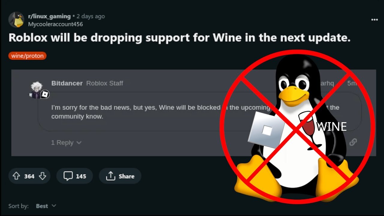 ROBLOX Apparently Doesn't Work on Linux Anymore...