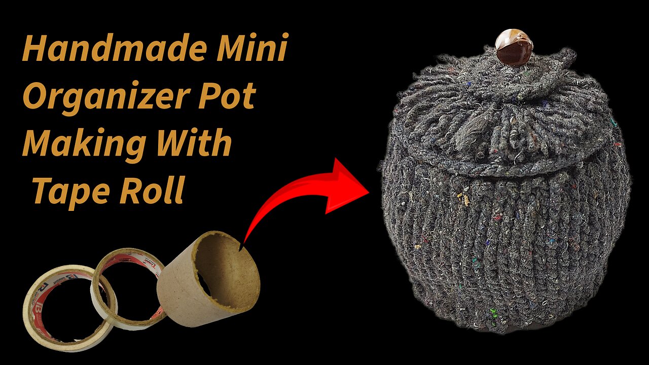 DIY Mini Pot Organizer from Jute & TapeRoll | Easy Upcycled Craft Idea