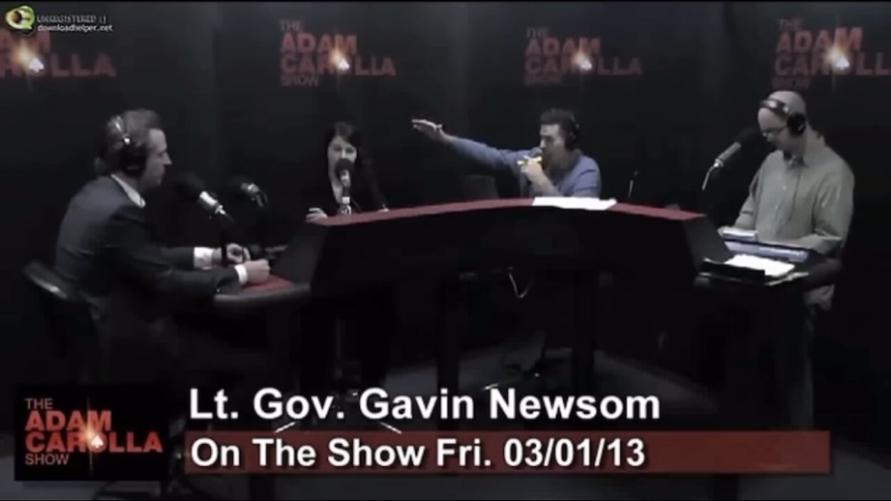 Adam Carolla DESTROYS Gavin Newsom on talk show (2013)